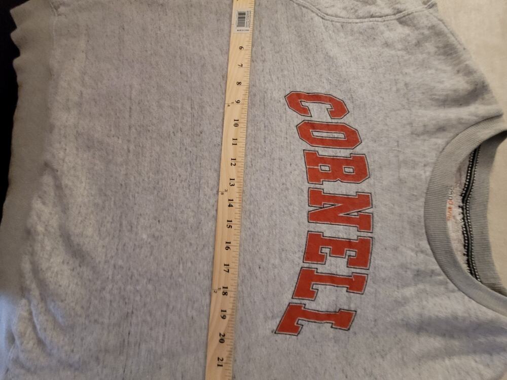 Campdavid Cornell Big Red Gray Crewneck Sweatshirt Pullover 2XL